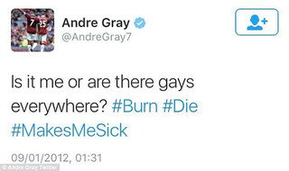 Illustration for article titled Premier League Player Suspended Four Games For Homophobic Tweets From Four Years Ago